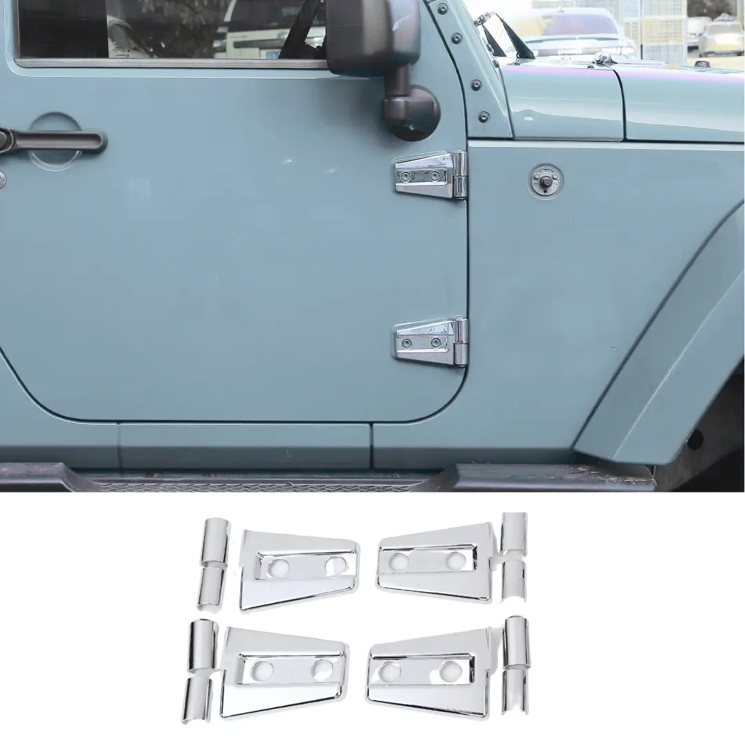 For 2007-2018 Jeep Wrangler JK 2-Door Hinge Covers Protector Trim Kit,4pcs