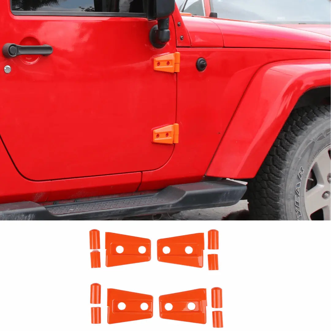 For 2007-2018 Jeep Wrangler JK 2-Door Hinge Covers Protector Trim Kit,4pcs