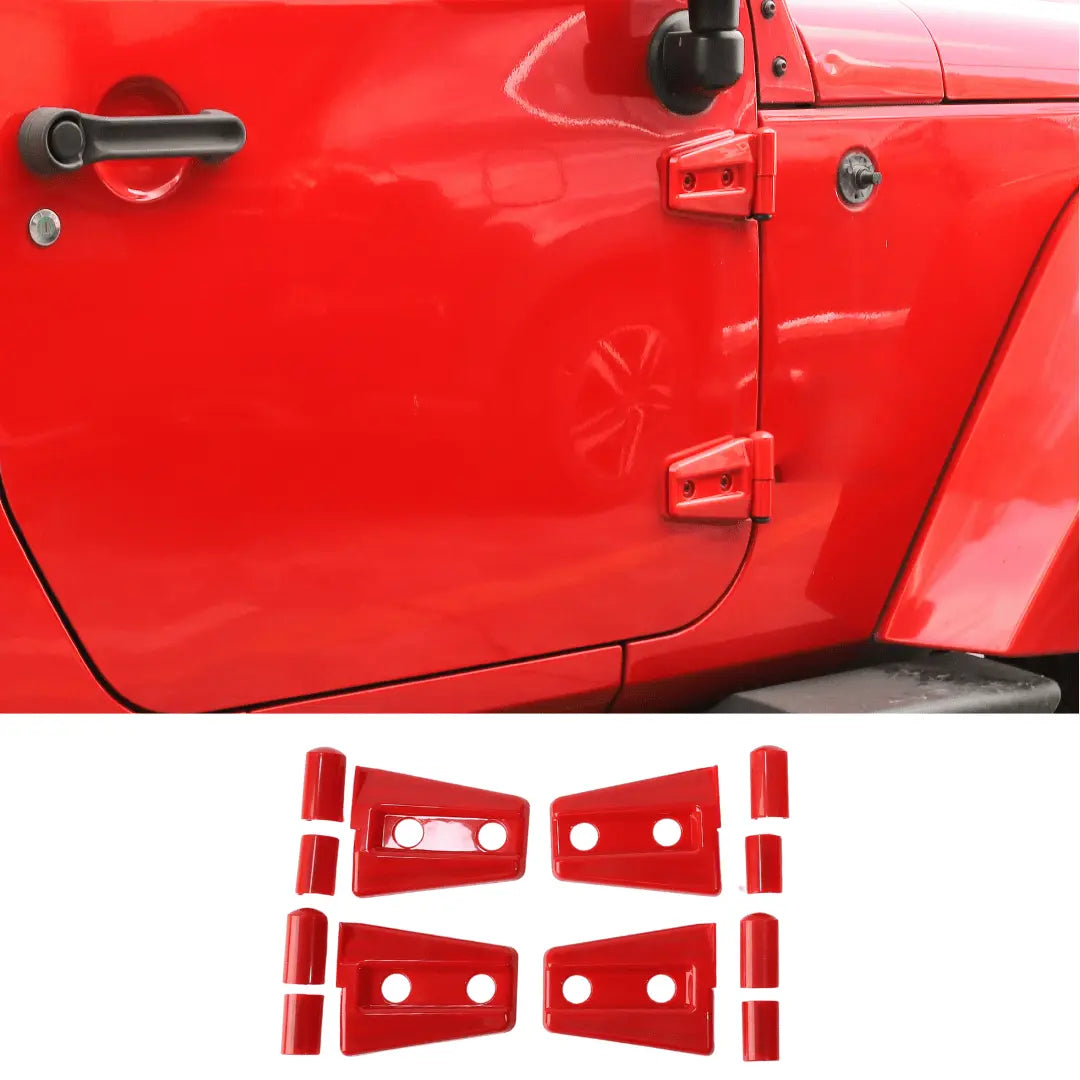For 2007-2018 Jeep Wrangler JK 2-Door Hinge Covers Protector Trim Kit,4pcs