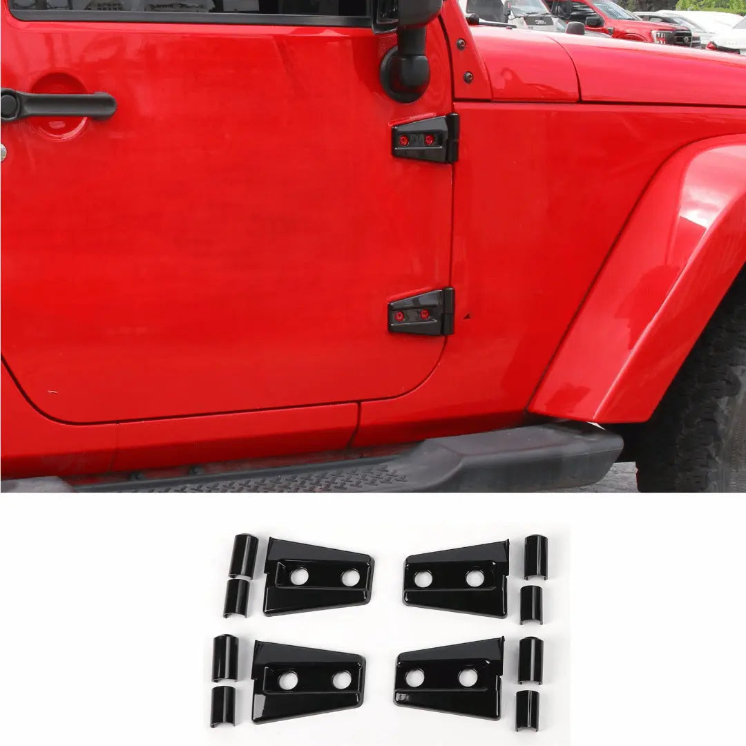 For 2007-2018 Jeep Wrangler JK 2-Door Hinge Covers Protector Trim Kit,4pcs
