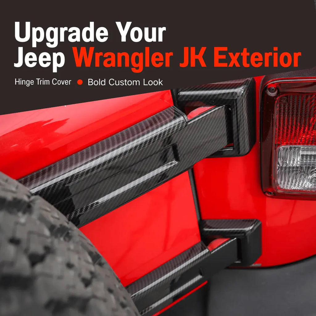 For 2007-2018 Jeep Wrangler JK 2-Door/Hood/Tailgate Hinge Trim Cover Kit (8 pcs)