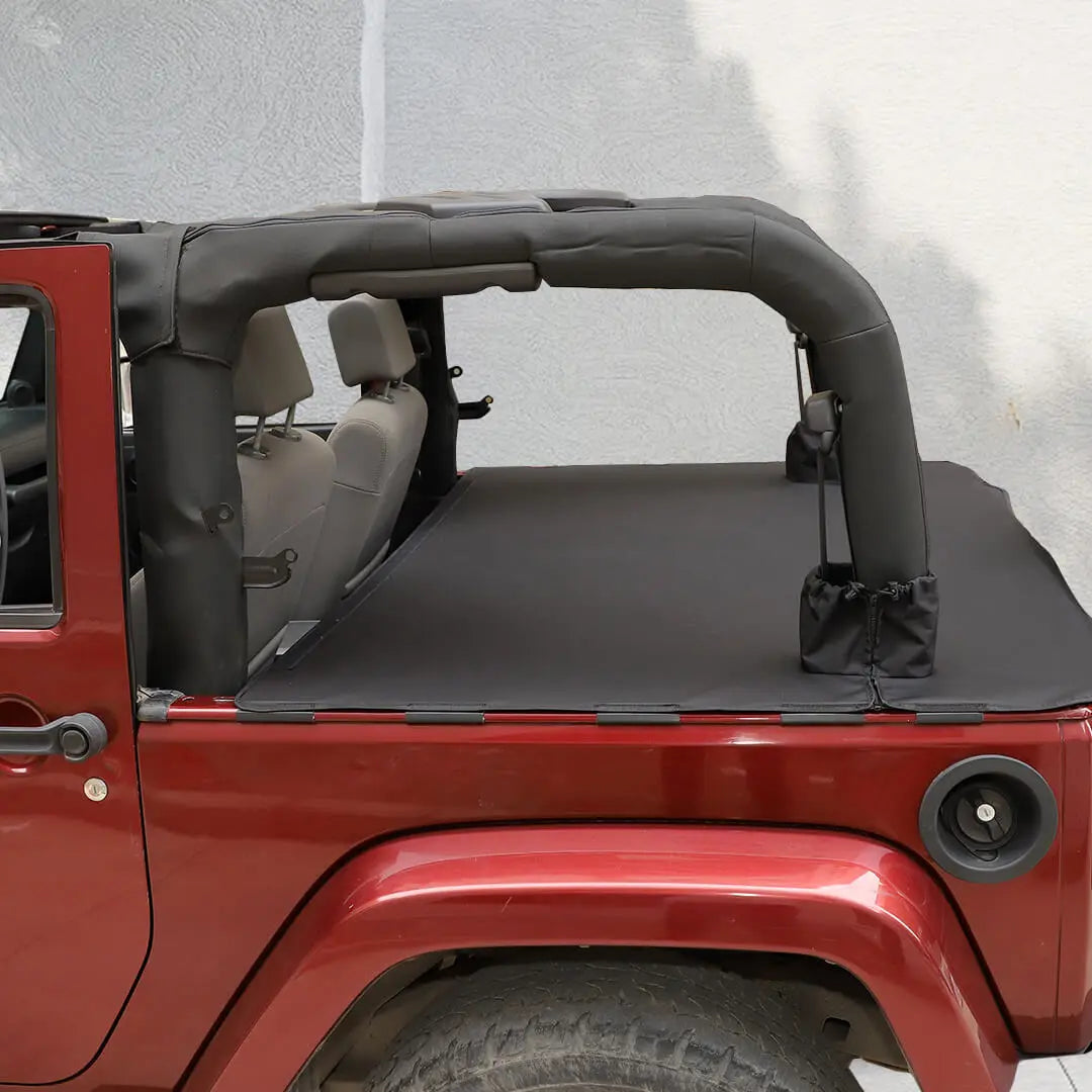 For 2007-2018 Jeep Wrangler JK 2-Door Rear Cargo Cover Privacy Shade Trunk Luggage Cover Waterproof