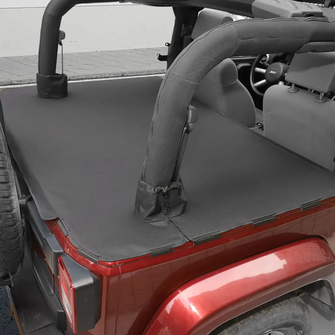 For 2007-2018 Jeep Wrangler JK 2-Door Rear Cargo Cover Privacy Shade Trunk Luggage Cover Waterproof