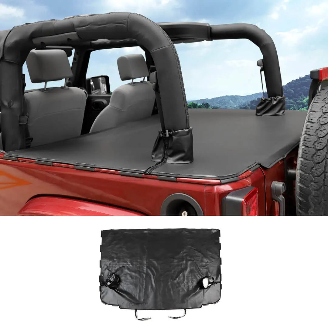 For 2007-2018 Jeep Wrangler JK 2-Door Rear Cargo Cover Privacy Shade Trunk Luggage Cover Waterproof