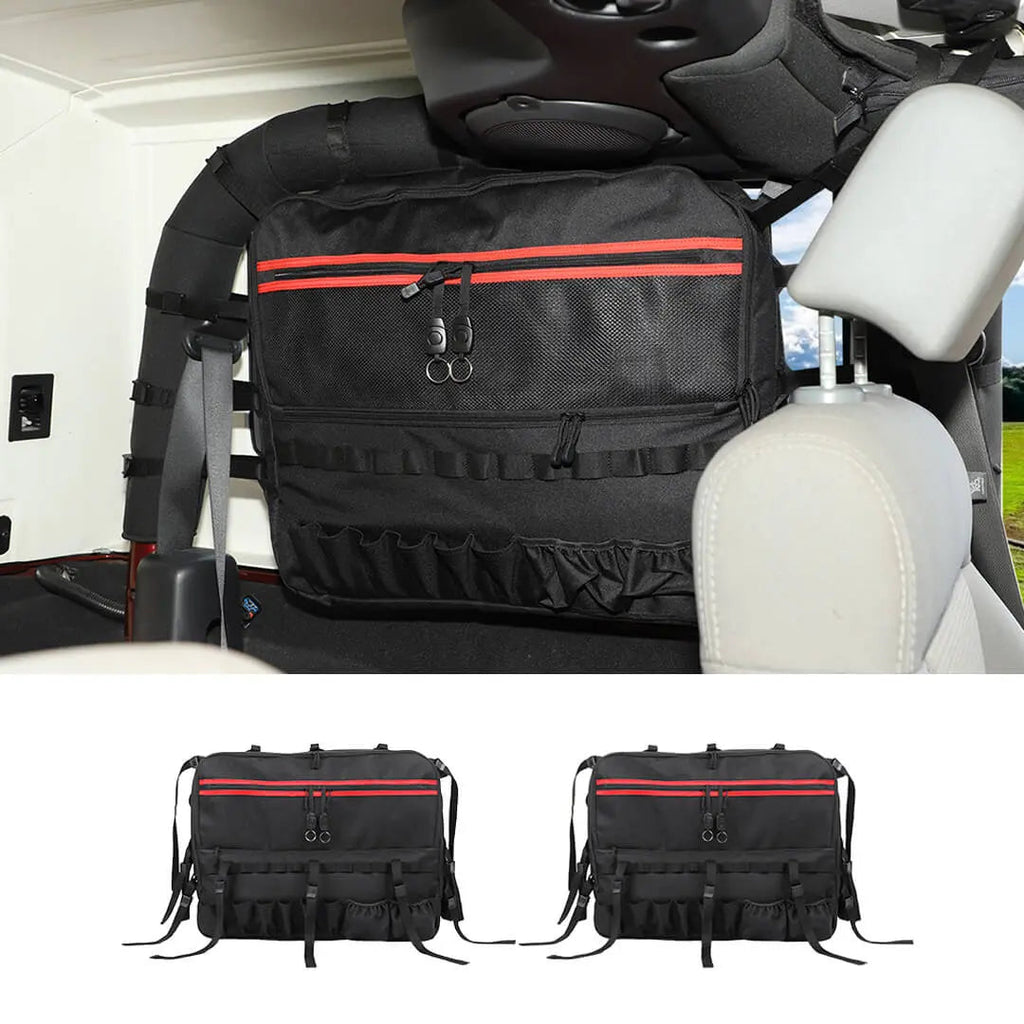For 2007-2018 Jeep Wrangler JK 2 Door Rear Trunk Roll Bar Storage Bag（2 pcs）