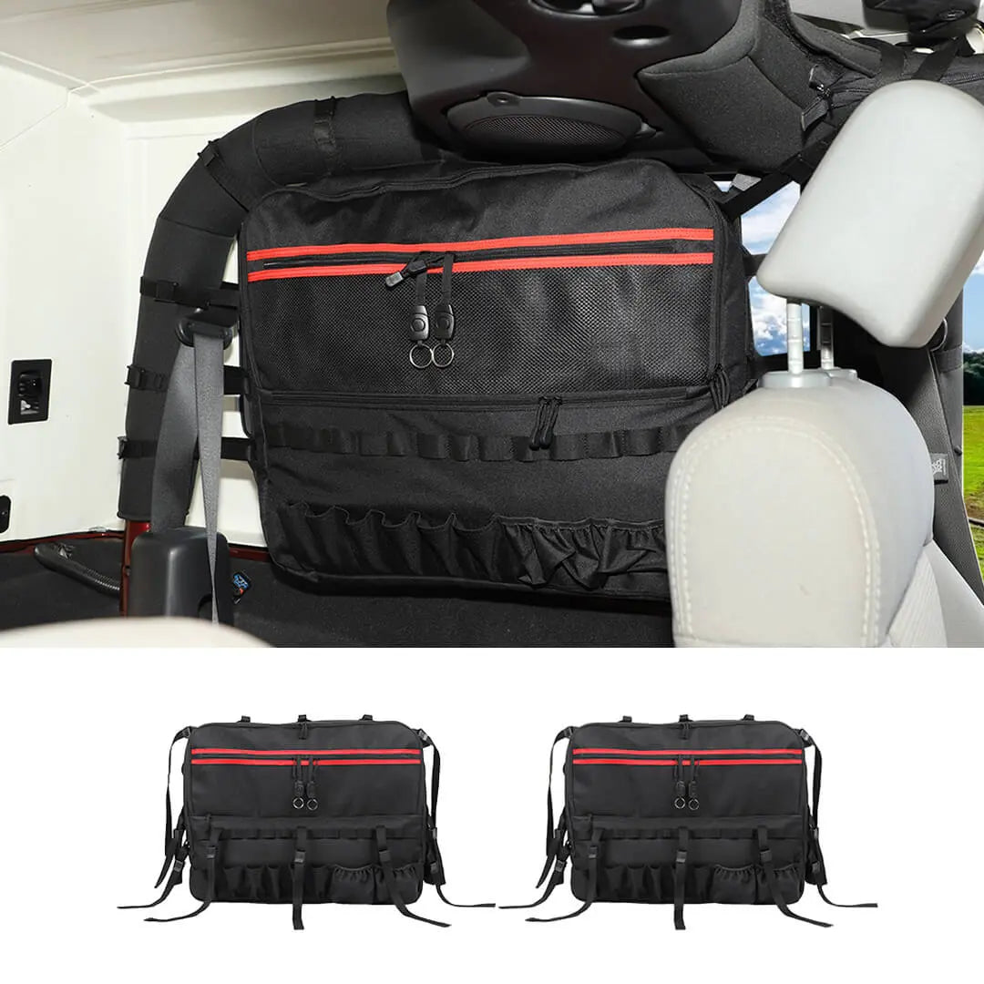 For 2007-2018 Jeep Wrangler JK 2 Door Rear Trunk Roll Bar Storage Bag（2 pcs）