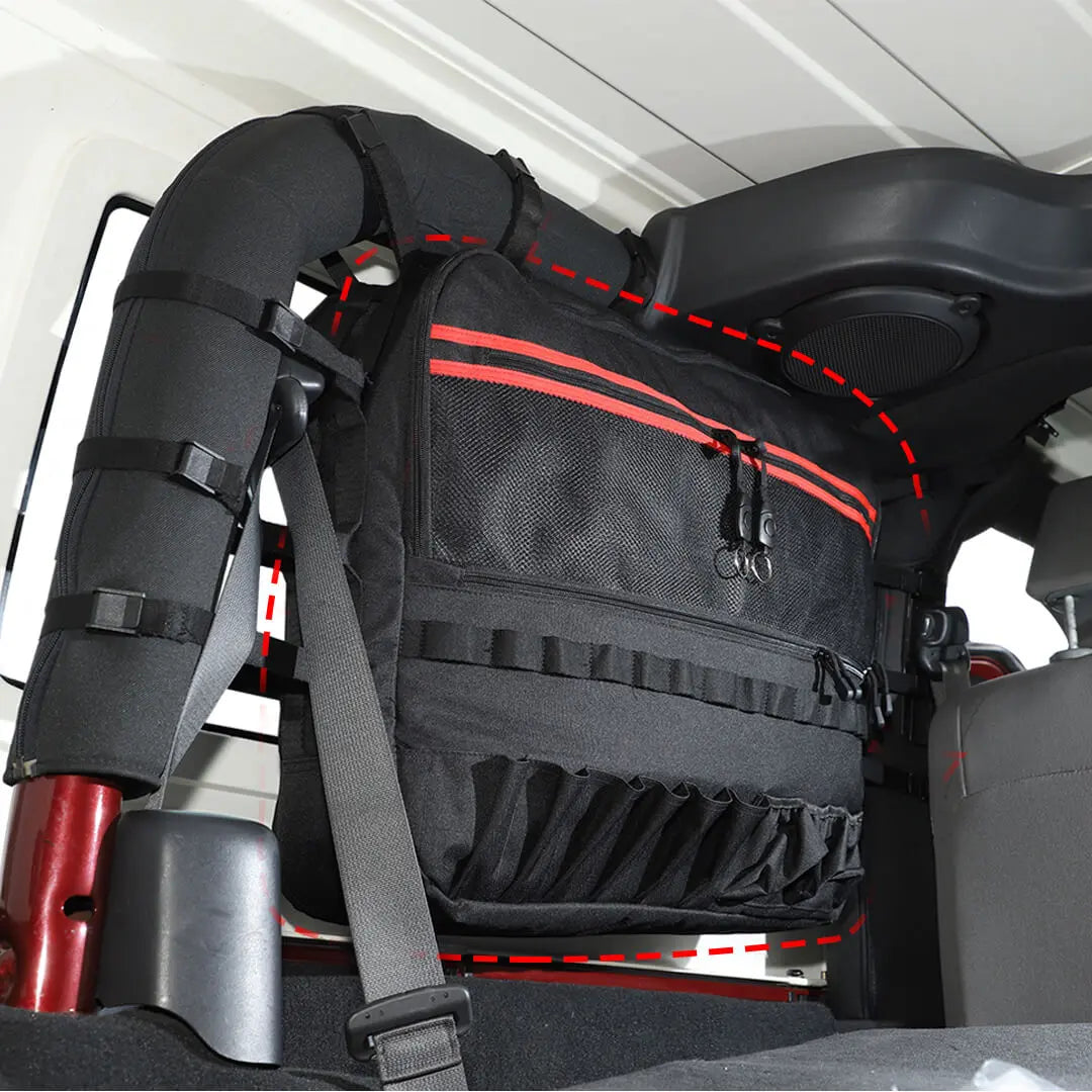 For 2007-2018 Jeep Wrangler JK 2 Door Rear Trunk Roll Bar Storage Bag（2 pcs）