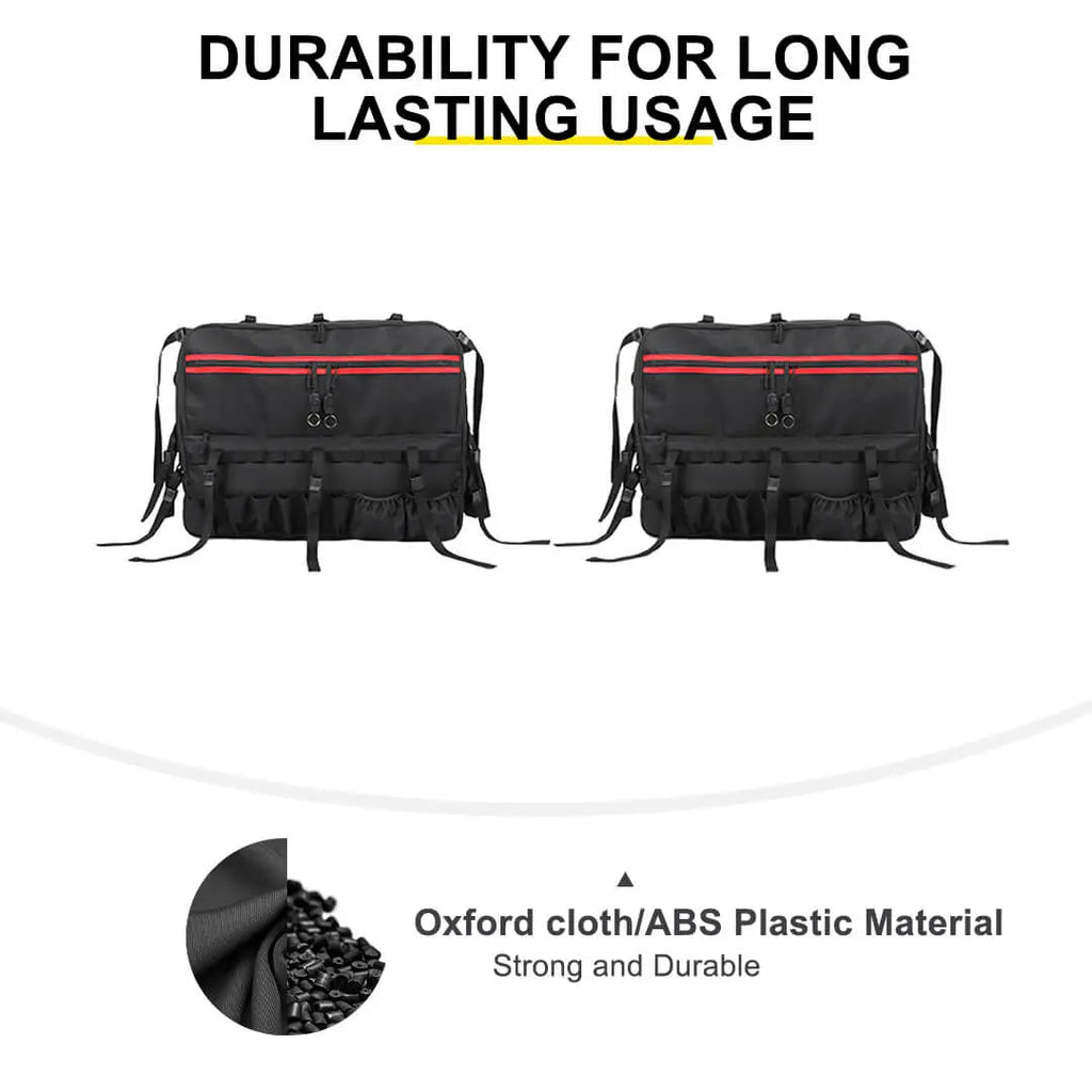 For 2007-2018 Jeep Wrangler JK 2 Door Rear Trunk Roll Bar Storage Bag（2 pcs）