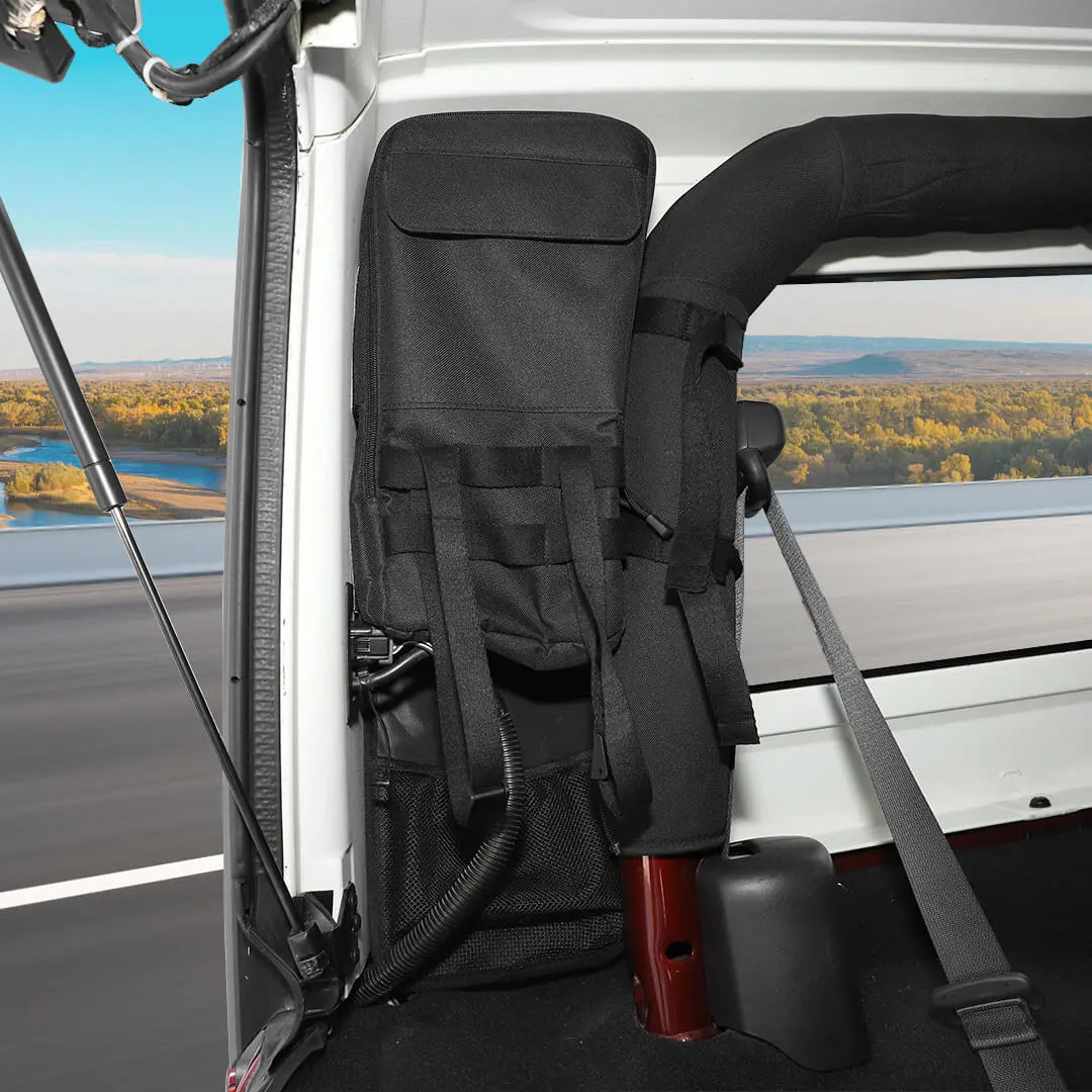 For 2007-2018 Jeep Wrangler JK 2 Door Rear Trunk Side Anti-Roll Storage Bags（2 pcs）