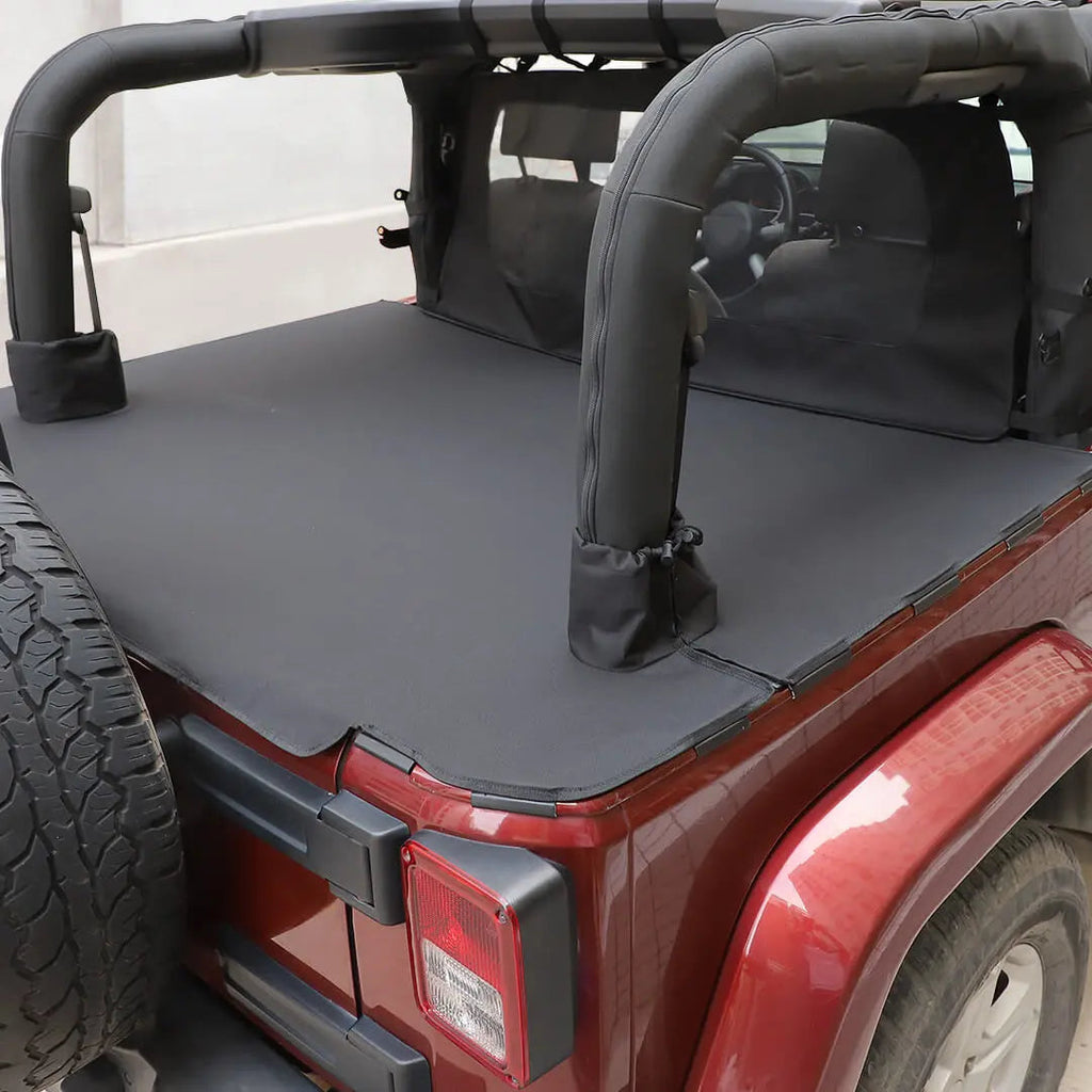 For 2007-2018 Jeep Wrangler JK 2-Door Trunk Divider & Cargo Cover Cargo Privacy Shade (2 pcs)