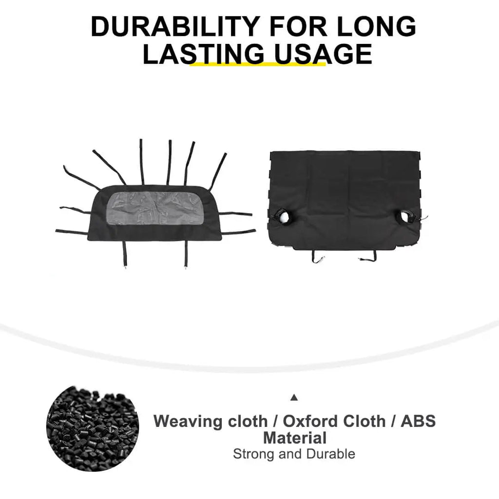 For 2007-2018 Jeep Wrangler JK 2-Door Trunk Divider & Cargo Cover Cargo Privacy Shade (2 pcs)