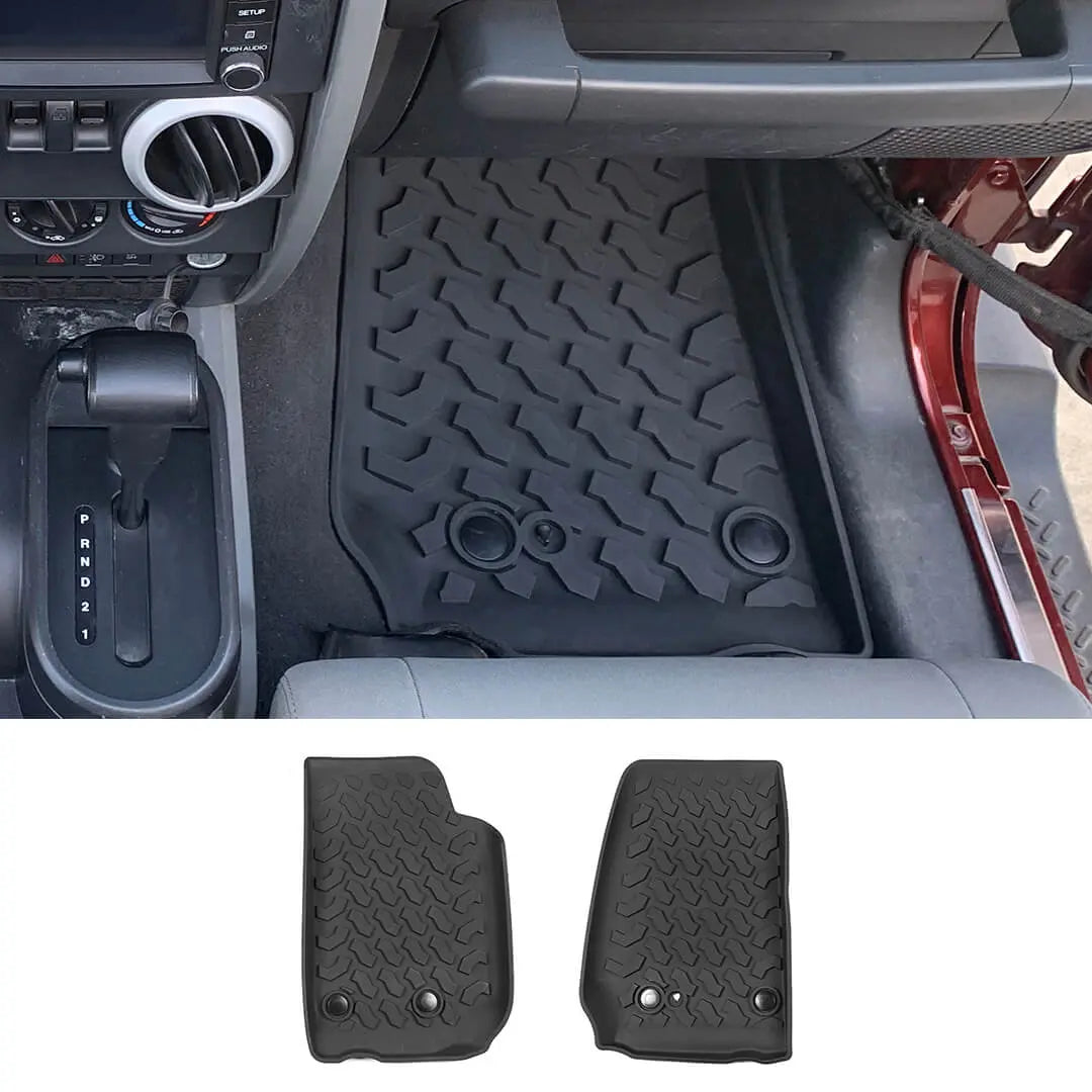 For 2007-2018 Jeep Wrangler JK 2-Door Waterproof Car Floor Foot Mats Replacement