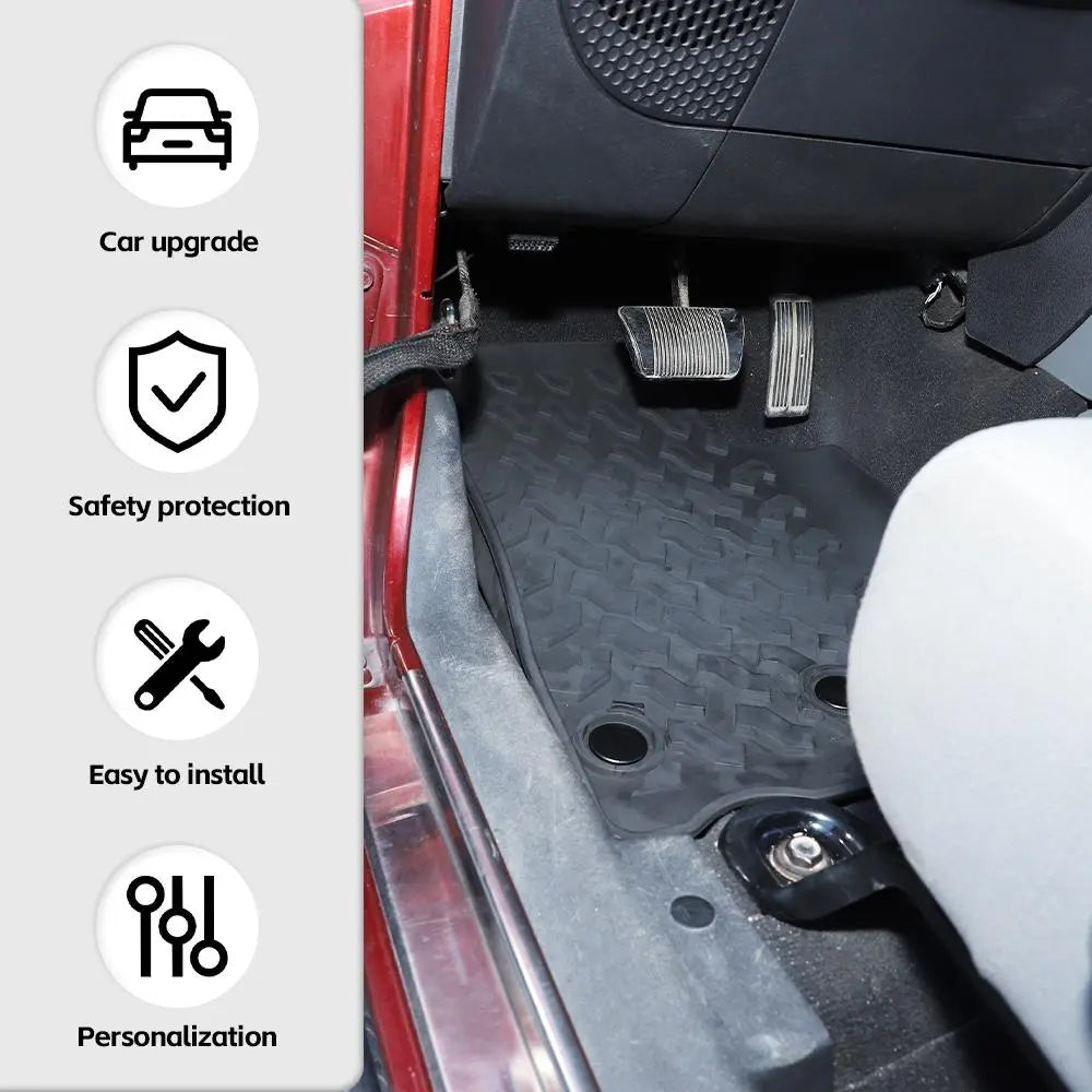 For 2007-2018 Jeep Wrangler JK 2-Door Waterproof Car Floor Foot Mats Replacement