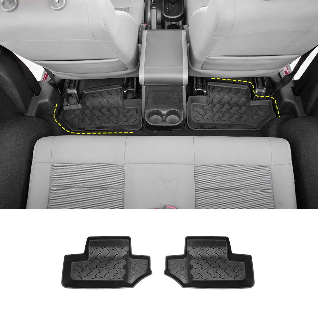 For 2007-2018 Jeep Wrangler JK 2-Door Waterproof Car Floor Foot Mats Replacement