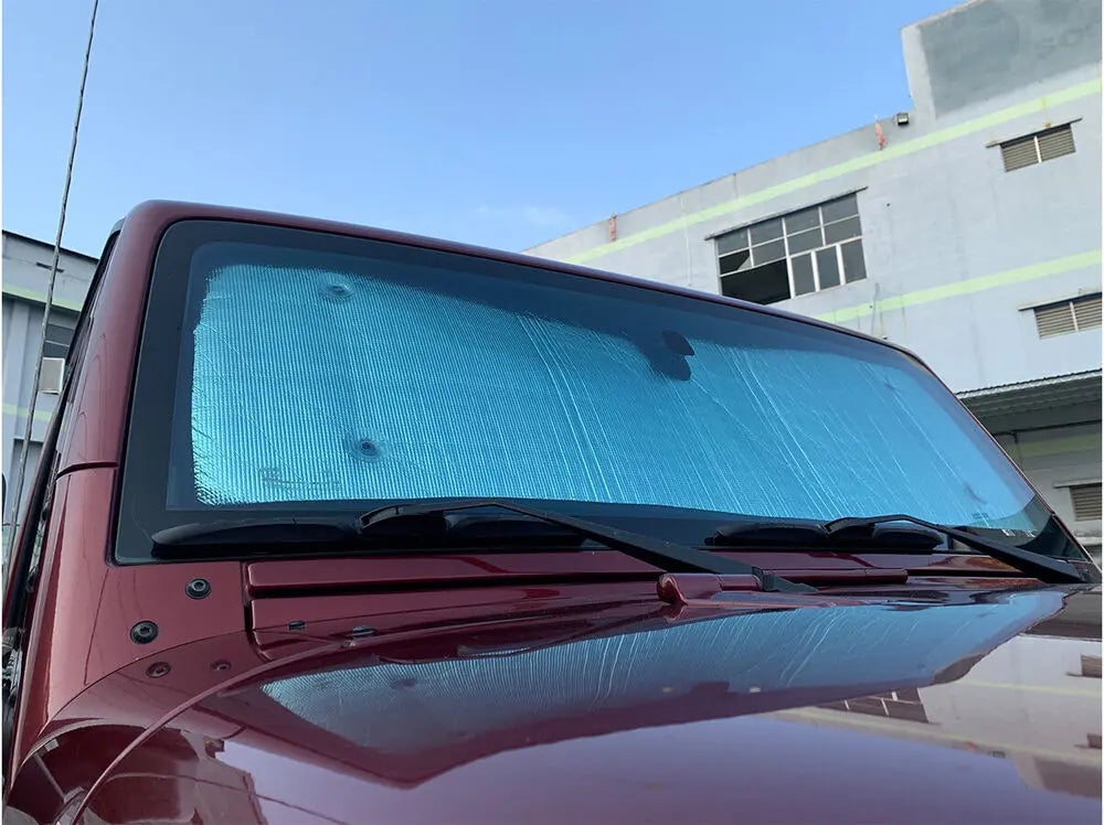 For 2007-2018 Jeep Wrangler JK 2-Door Windshield Full Window Sunshade Visors Full Set UV Block Cover×6