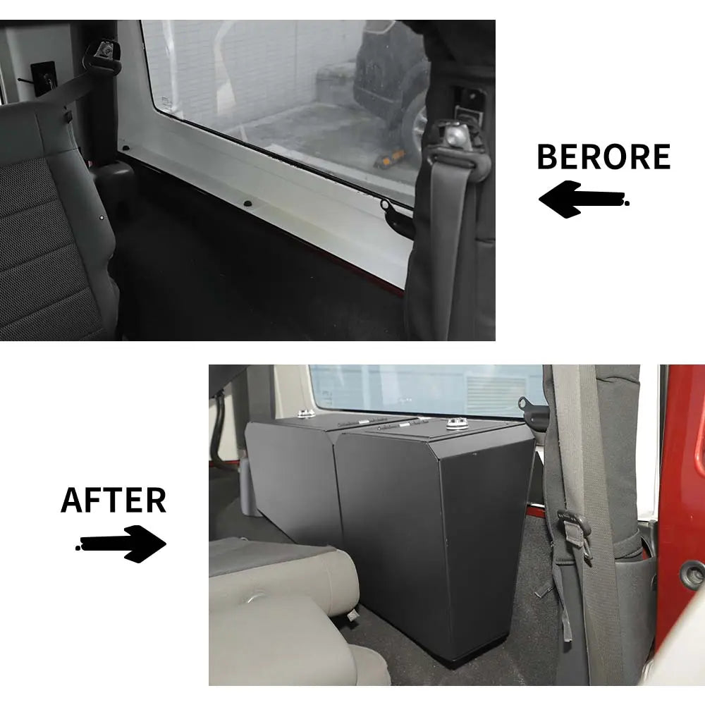 For 2007-2018 Jeep Wrangler JK 2-Dr Trunk Security Storage Box with Combination Lock