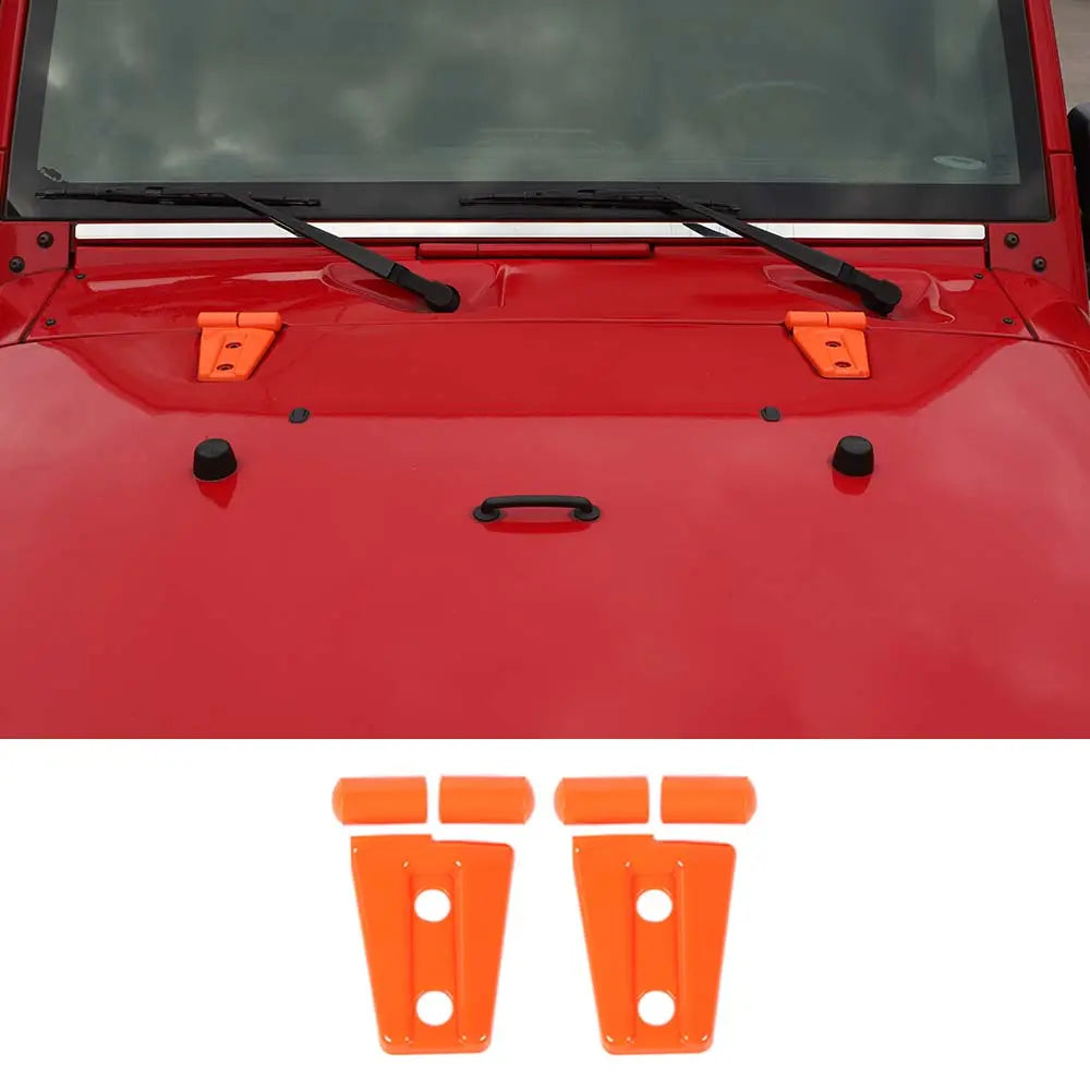 For 2007-2018 Jeep Wrangler JK 2 x Exterior Engine Hood Hinge Cover Trim