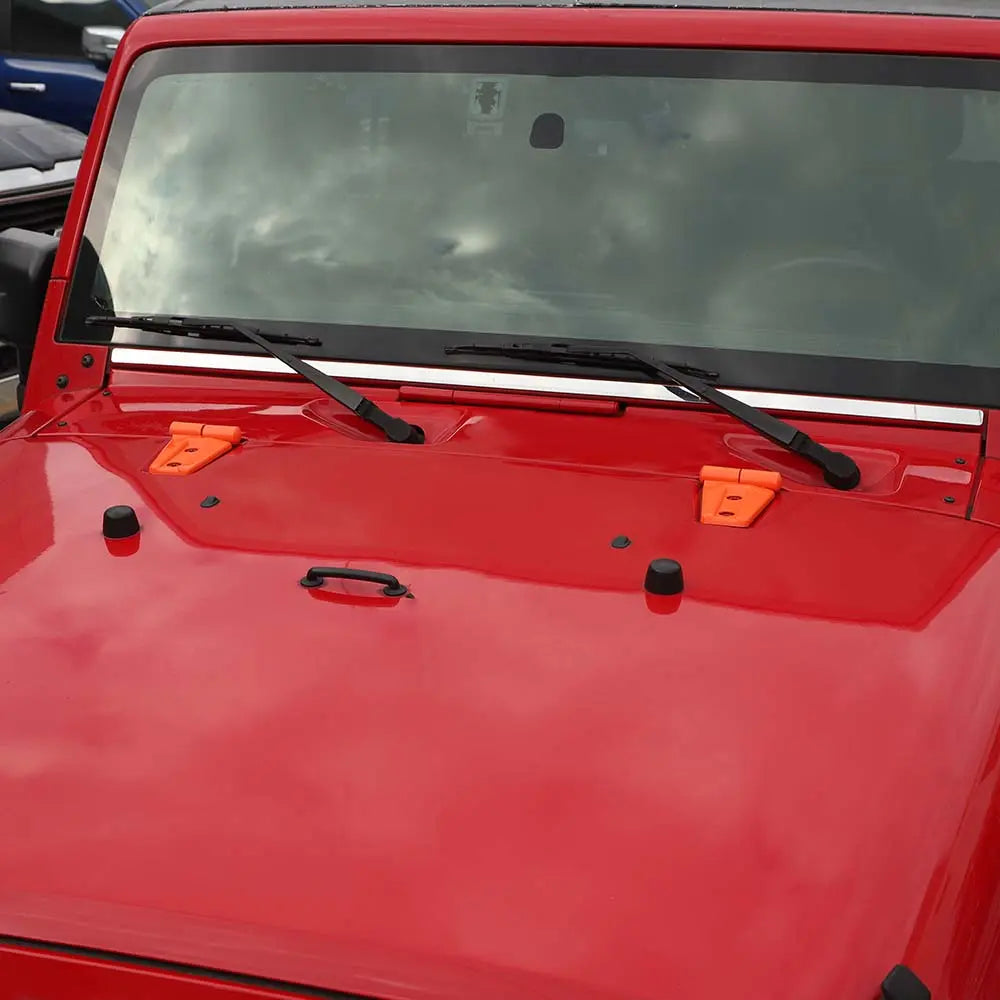 For 2007-2018 Jeep Wrangler JK 2 x Exterior Engine Hood Hinge Cover Trim