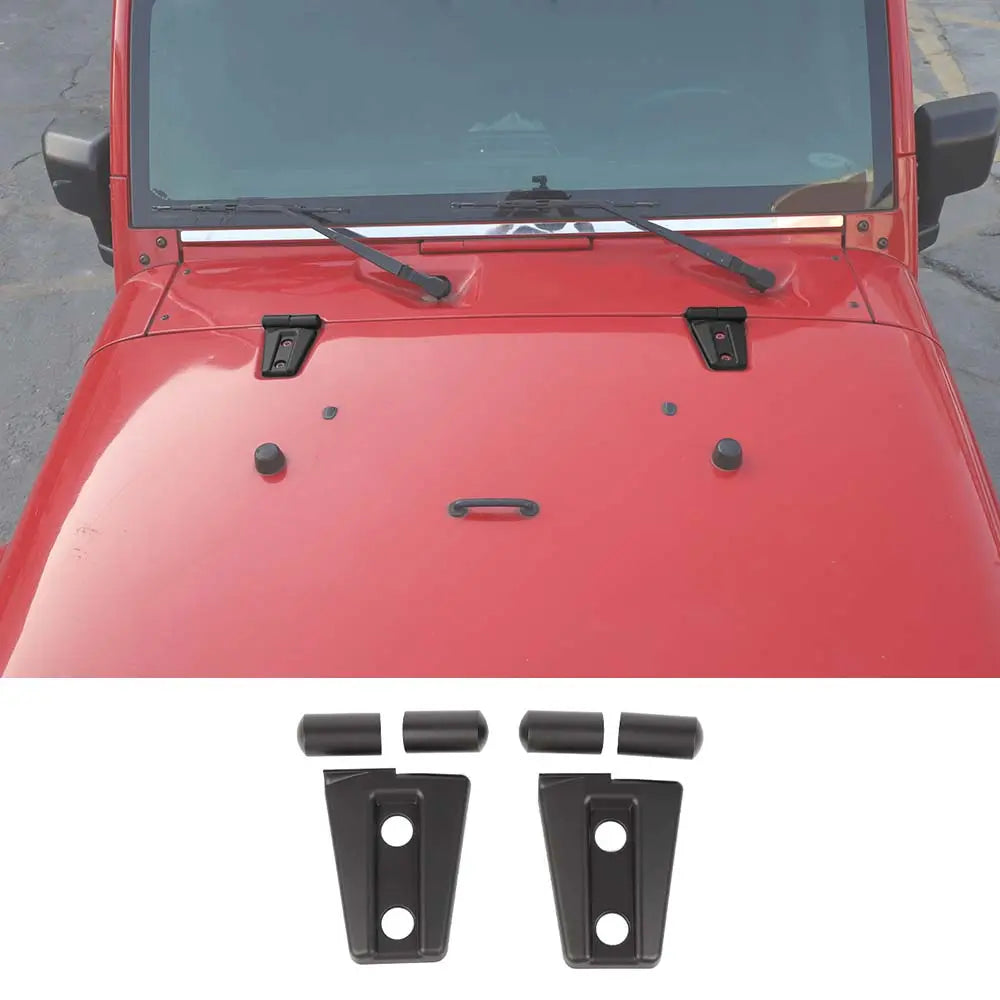 For 2007-2018 Jeep Wrangler JK 2 x Exterior Engine Hood Hinge Cover Trim