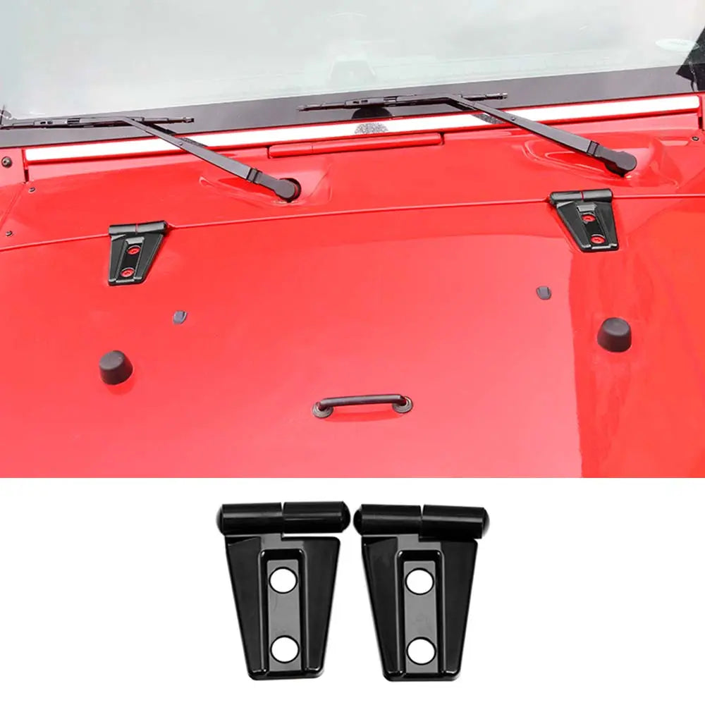 For 2007-2018 Jeep Wrangler JK 2 x Exterior Engine Hood Hinge Cover Trim