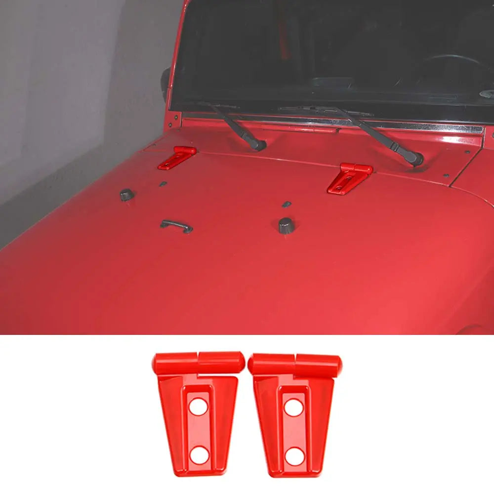 For 2007-2018 Jeep Wrangler JK 2 x Exterior Engine Hood Hinge Cover Trim