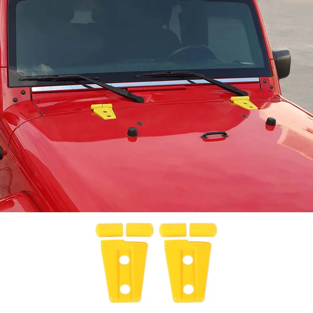 For 2007-2018 Jeep Wrangler JK 2 x Exterior Engine Hood Hinge Cover Trim