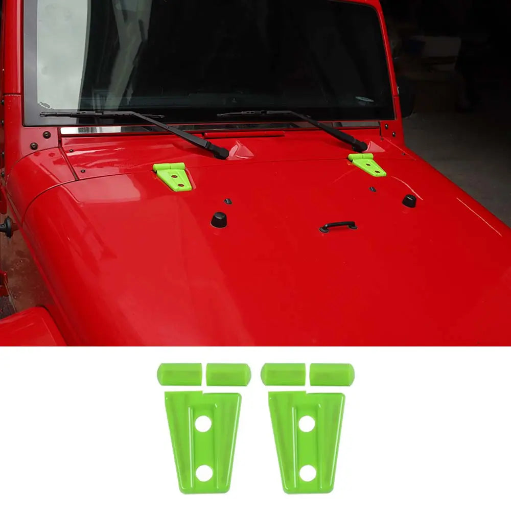 For 2007-2018 Jeep Wrangler JK 2 x Exterior Engine Hood Hinge Cover Trim