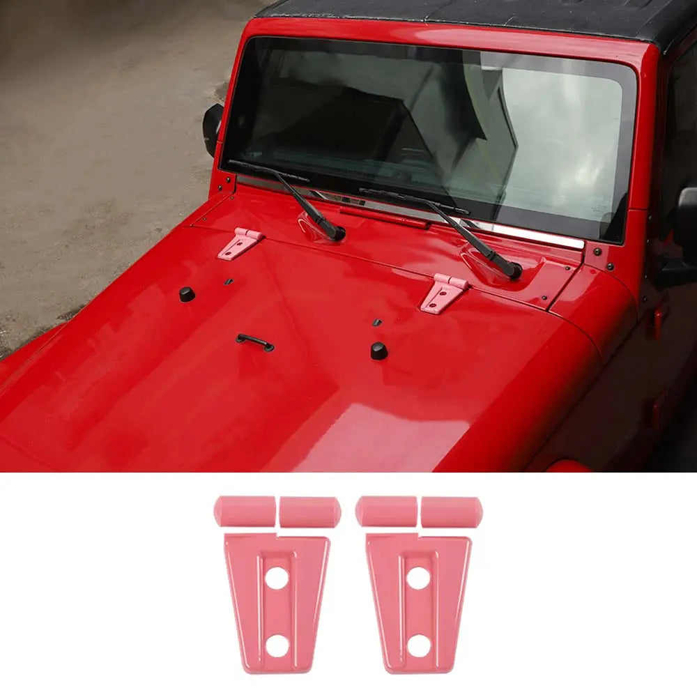 For 2007-2018 Jeep Wrangler JK 2 x Exterior Engine Hood Hinge Cover Trim