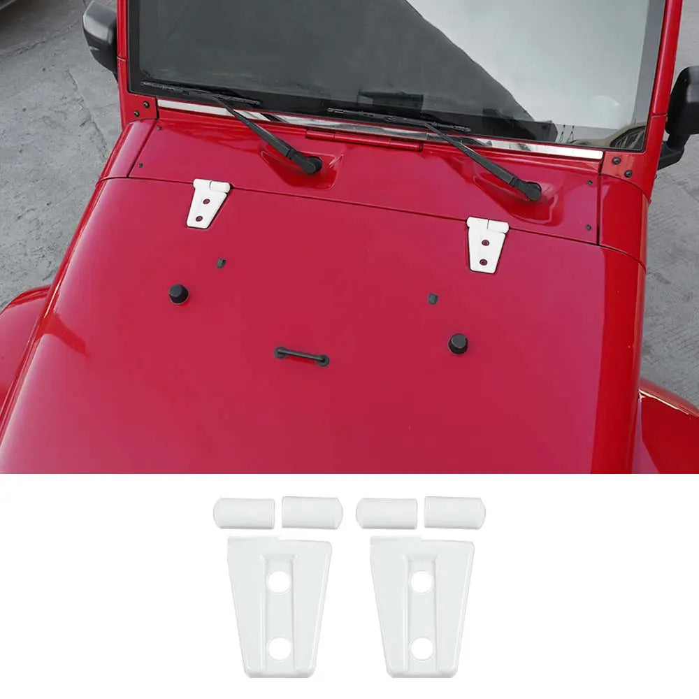 For 2007-2018 Jeep Wrangler JK 2 x Exterior Engine Hood Hinge Cover Trim