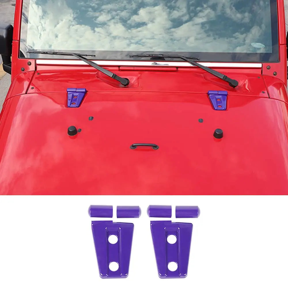 For 2007-2018 Jeep Wrangler JK 2 x Exterior Engine Hood Hinge Cover Trim
