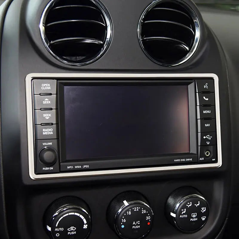 For 2007-2018 Jeep Wrangler JK/2011-2016 Compass/Patriot Center Console CD Navigation Trim Ring Cover