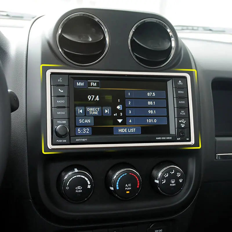 For 2007-2018 Jeep Wrangler JK/2011-2016 Compass/Patriot Center Console CD Navigation Trim Ring Cover