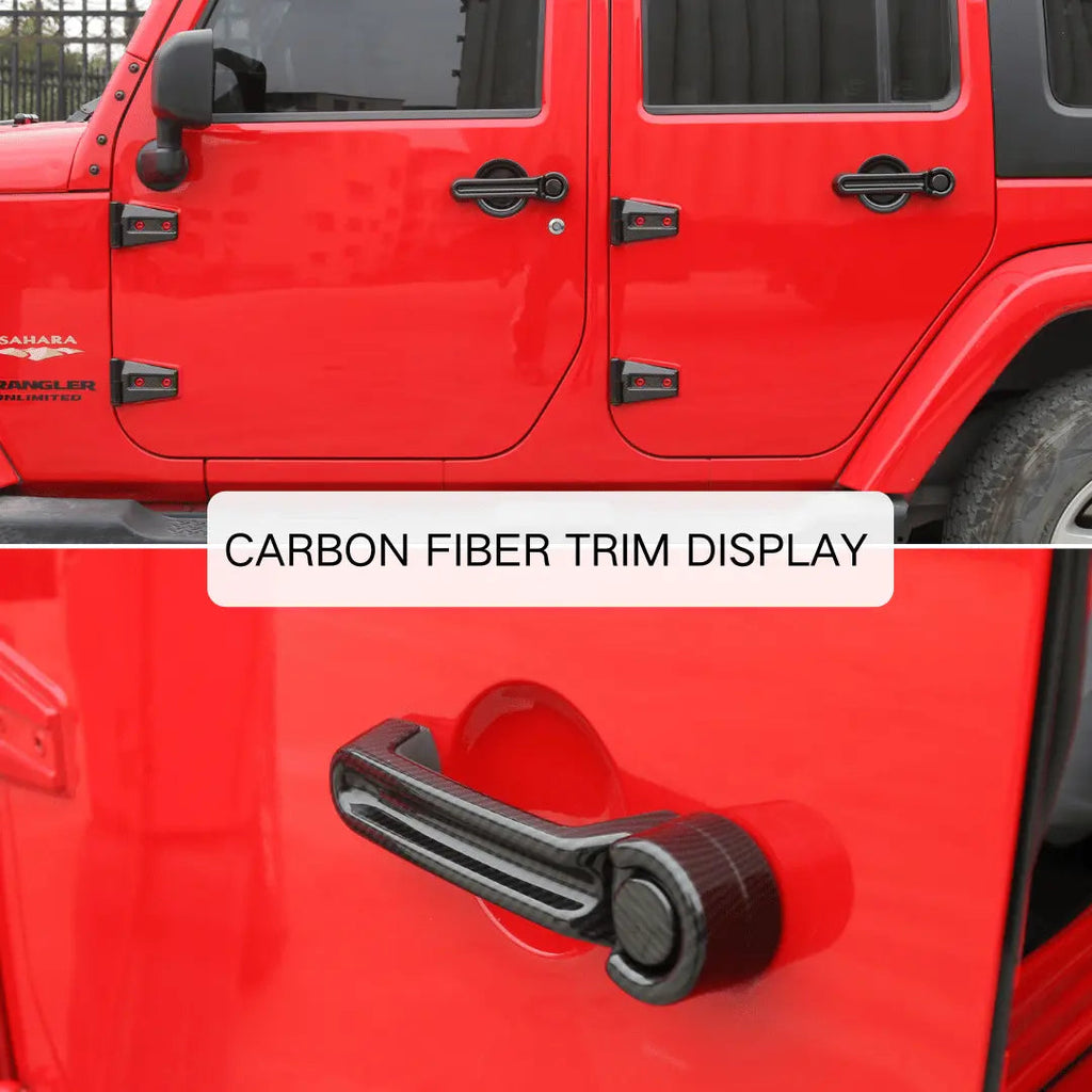 For 2007-2018 Jeep Wrangler JK 21 x Door Handle Hinge Cover Hood Rubber Head Cap Trim Cover Kit