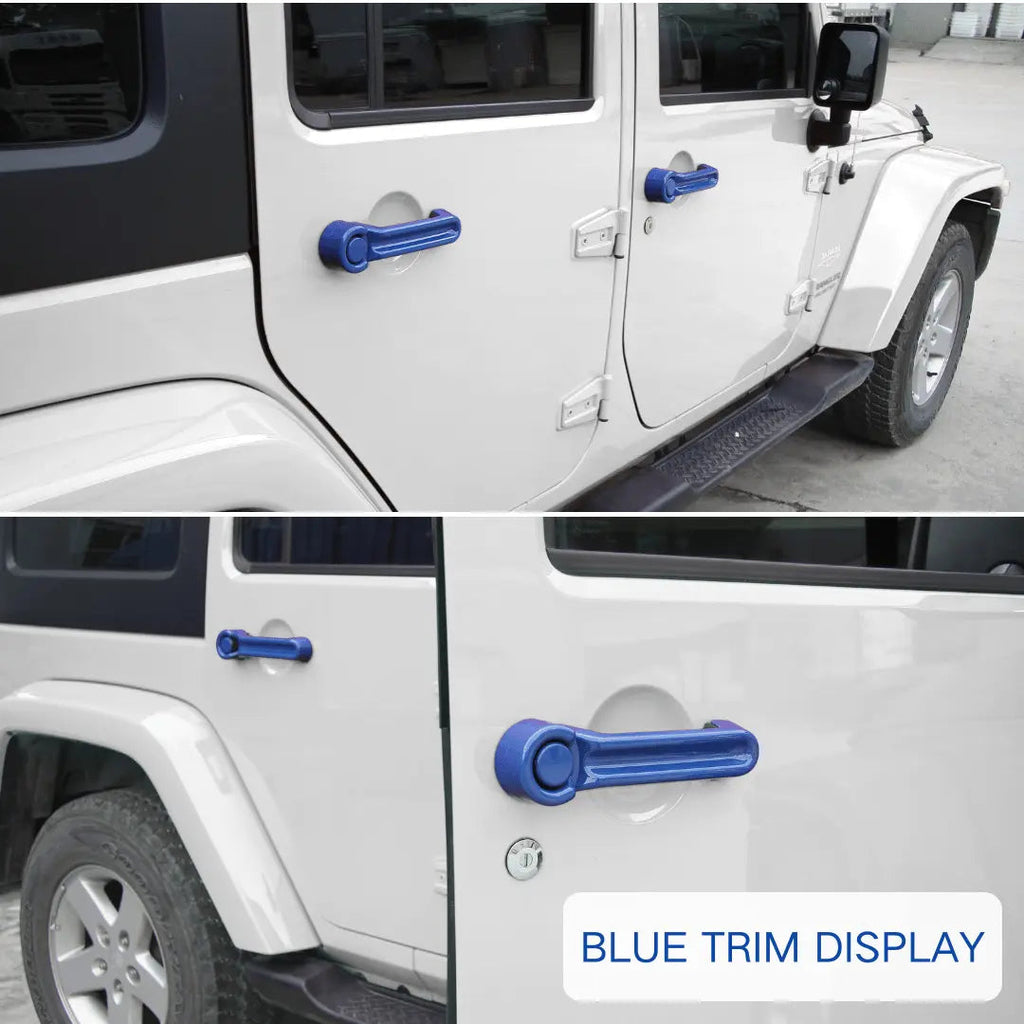 For 2007-2018 Jeep Wrangler JK 21 x Door Handle Hinge Cover Hood Rubber Head Cap Trim Cover Kit