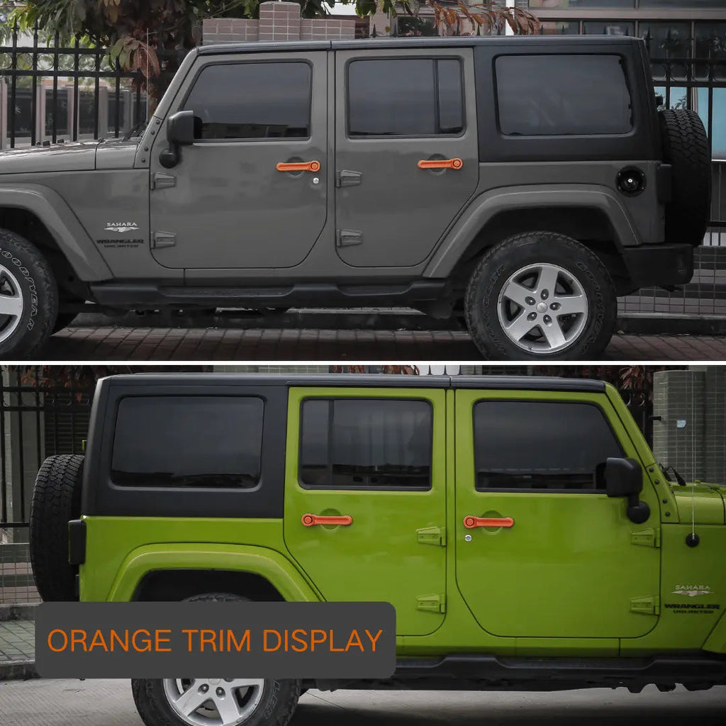 For 2007-2018 Jeep Wrangler JK 21 x Door Handle Hinge Cover Hood Rubber Head Cap Trim Cover Kit