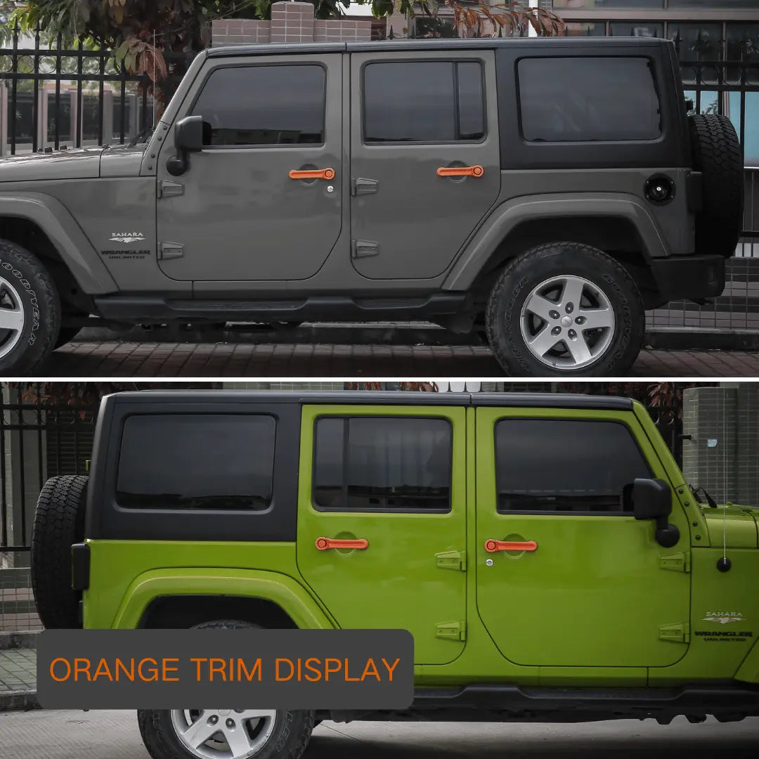 For 2007-2018 Jeep Wrangler JK 21 x Door Handle Hinge Cover Hood Rubber Head Cap Trim Cover Kit