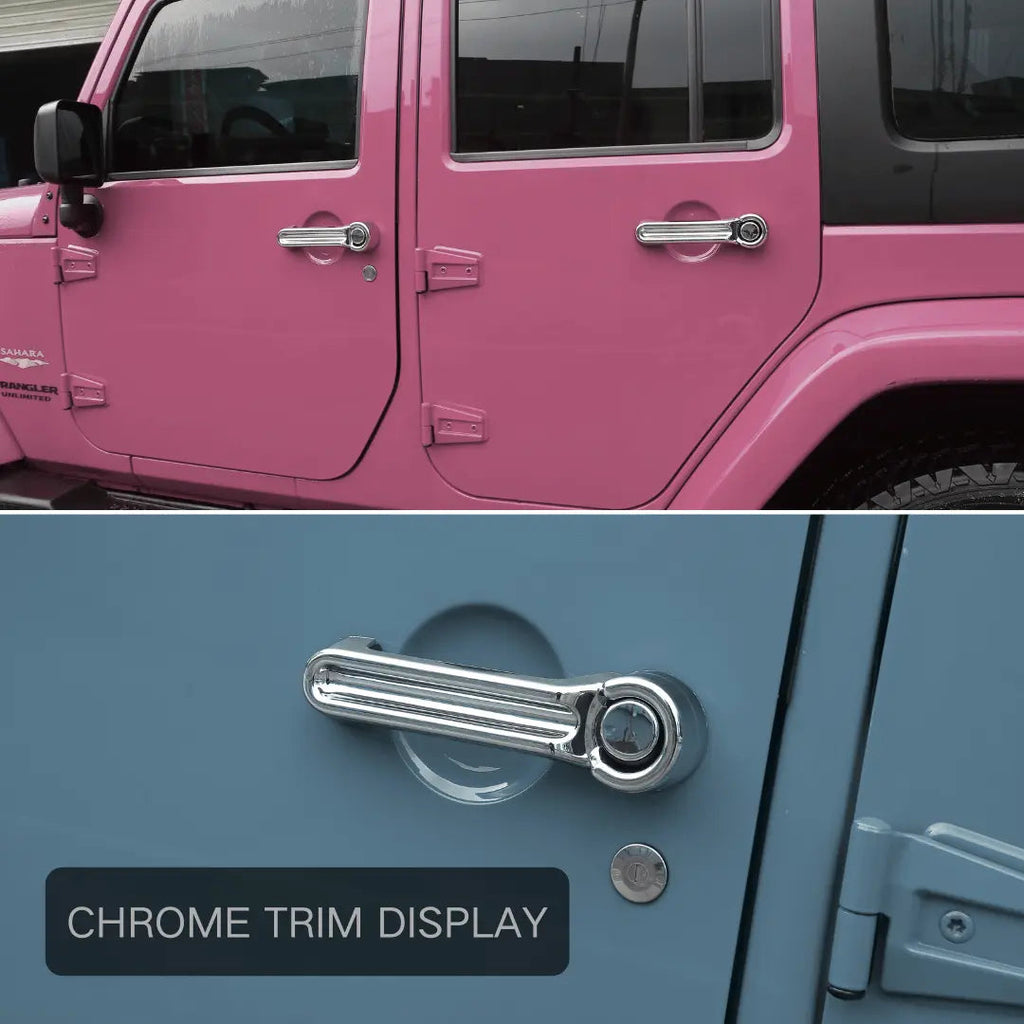 For 2007-2018 Jeep Wrangler JK 21 x Door Handle Hinge Cover Hood Rubber Head Cap Trim Cover Kit