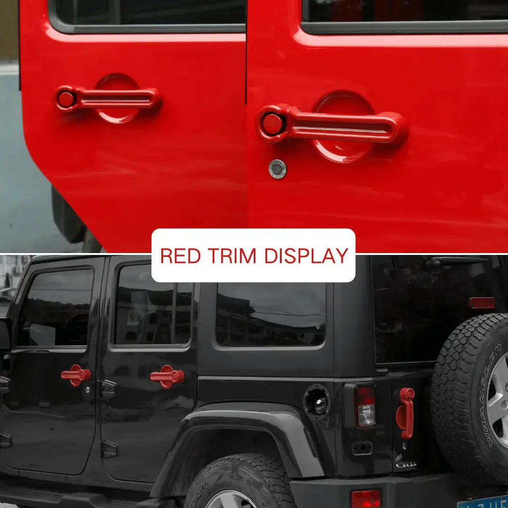 For 2007-2018 Jeep Wrangler JK 21 x Door Handle Hinge Cover Hood Rubber Head Cap Trim Cover Kit