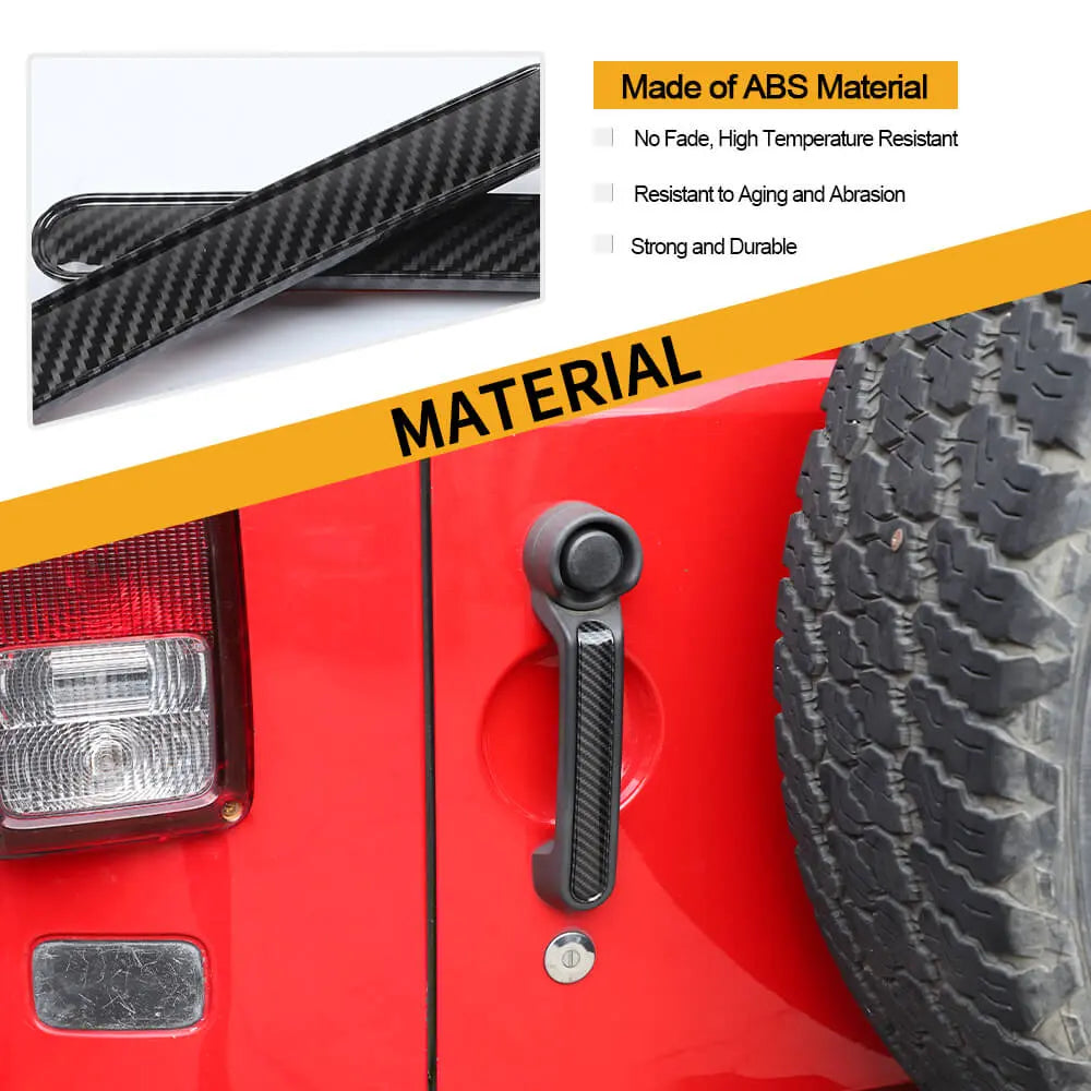 For 2007-2018 Jeep Wrangler JK 2Door Door Handle Trim Cover Strips Trim