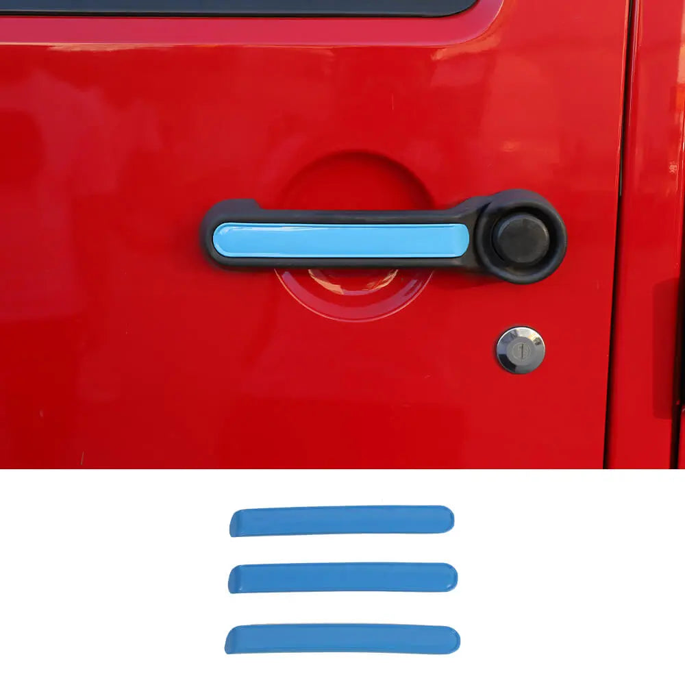 For 2007-2018 Jeep Wrangler JK 2Door Door Handle Trim Cover Strips Trim