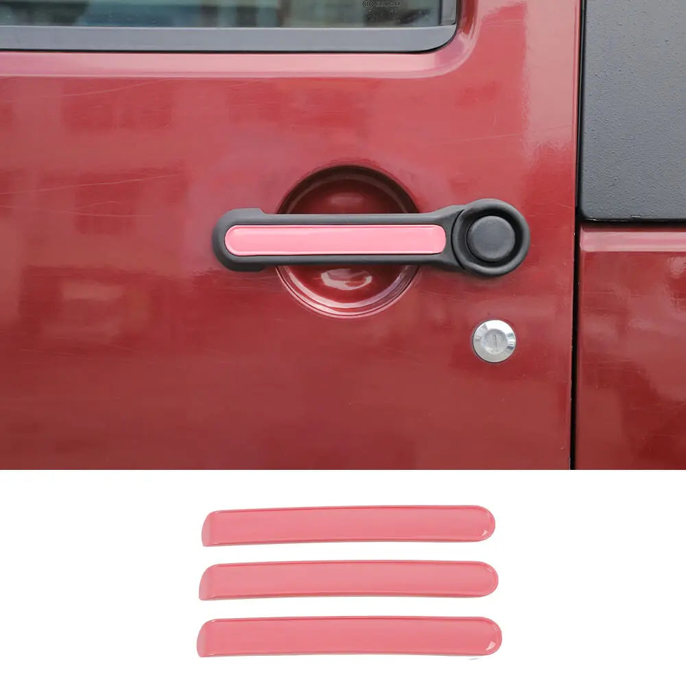 For 2007-2018 Jeep Wrangler JK 2Door Door Handle Trim Cover Strips Trim