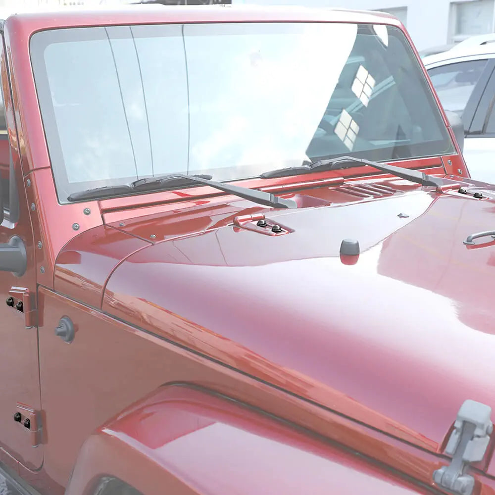 For 2007-2018 Jeep Wrangler JK 2Door Hood & Door Hinge Bolt Trim Cap Cover Kit, A-Pillar Protection, 12PCS
