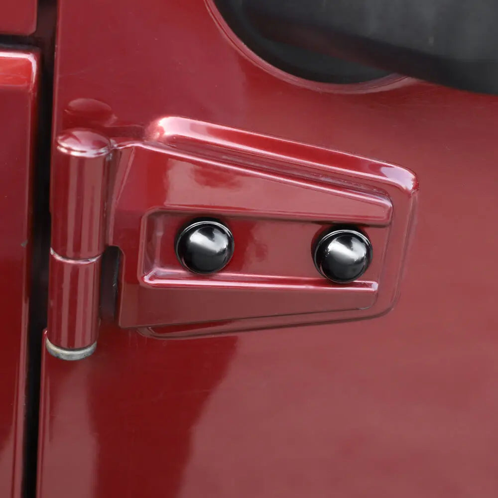 For 2007-2018 Jeep Wrangler JK 2Door Hood & Door Hinge Bolt Trim Cap Cover Kit, A-Pillar Protection, 12PCS