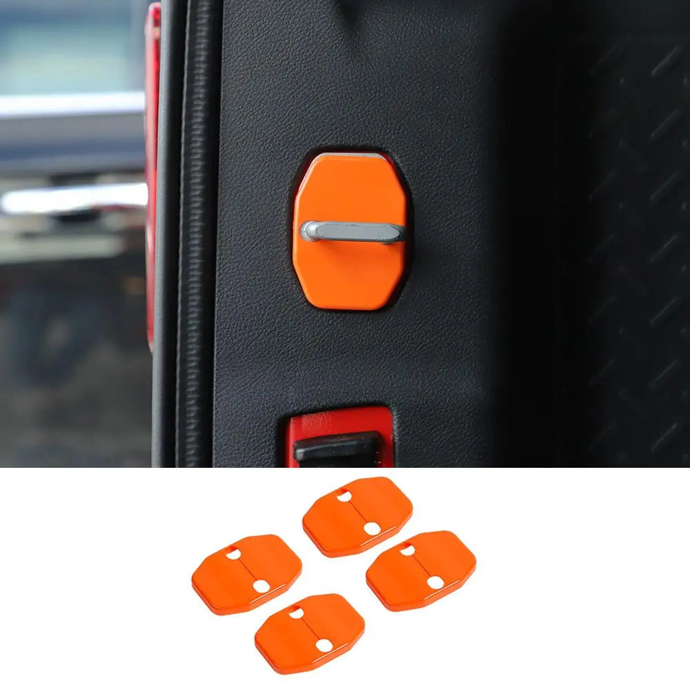 For 2007-2018 Jeep Wrangler JK 2Door Interior Door Lock Cover Protection Trim