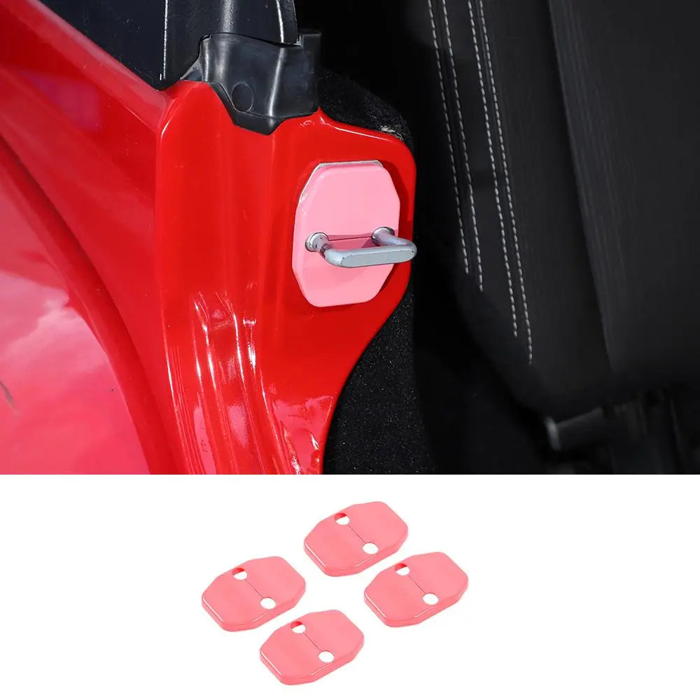 For 2007-2018 Jeep Wrangler JK 2Door Interior Door Lock Cover Protection Trim