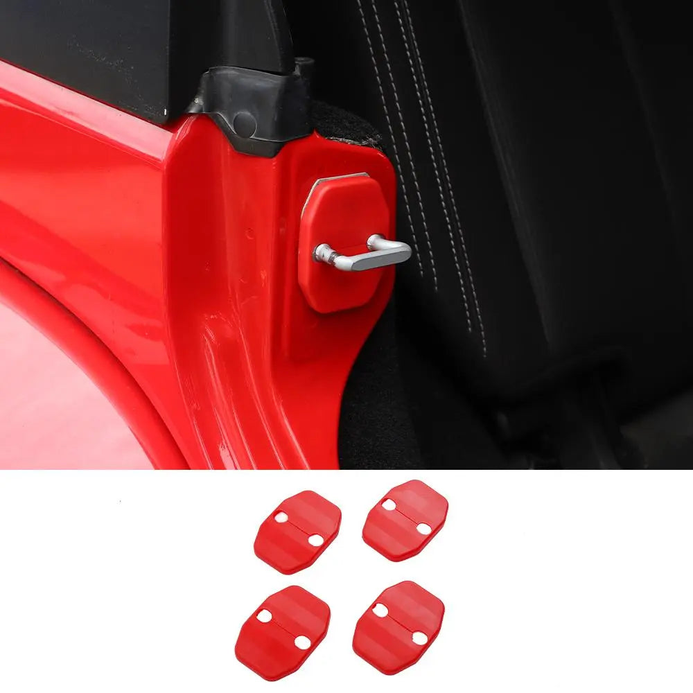 For 2007-2018 Jeep Wrangler JK 2Door Interior Door Lock Cover Protection Trim