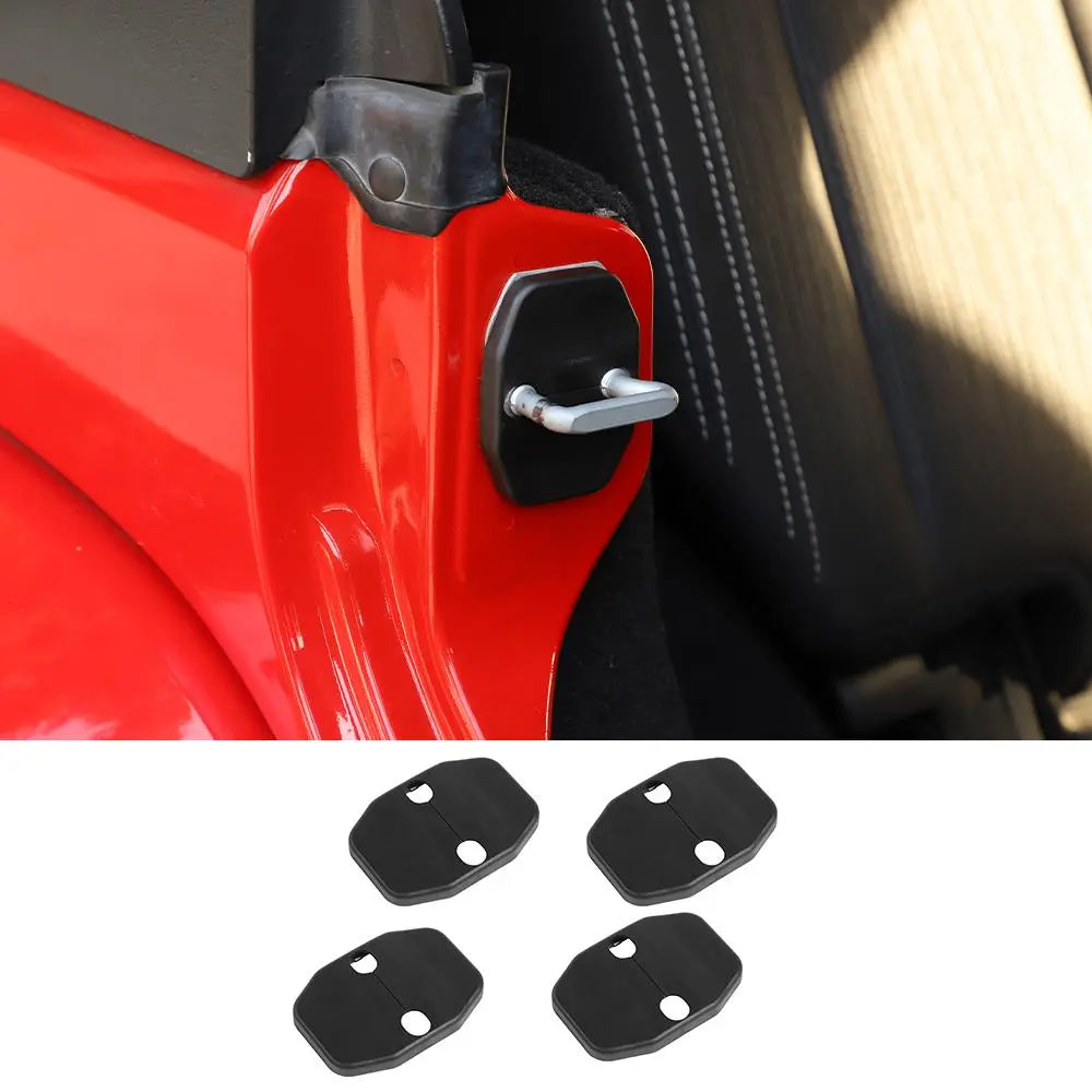 For 2007-2018 Jeep Wrangler JK 2Door Interior Door Lock Cover Protection Trim