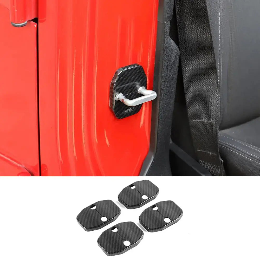 For 2007-2018 Jeep Wrangler JK 2Door Interior Door Lock Cover Protection Trim