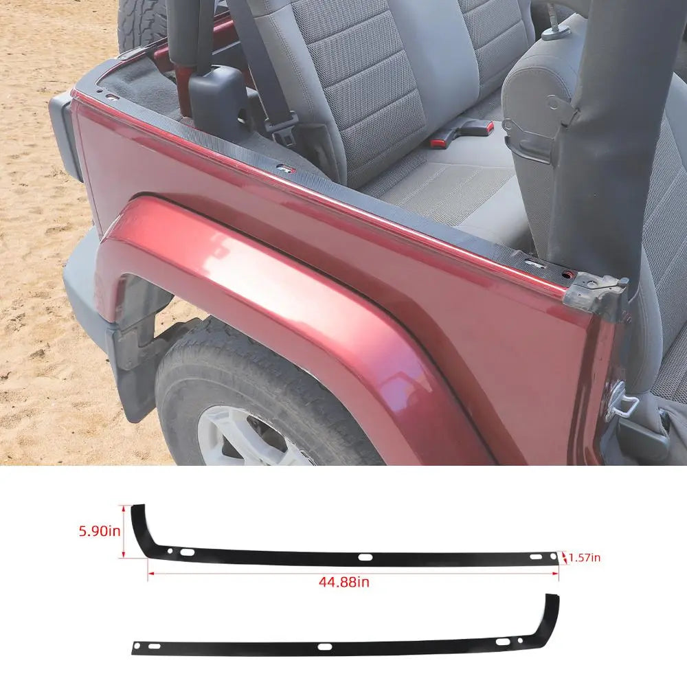 For 2007-2018 Jeep Wrangler JK 2Door Roof-Off Hardtop Mounting Rail Protector Pads