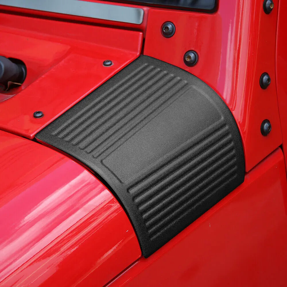 For 2007-2018 Jeep Wrangler JK 2X Hood Cowl Body Armor Cover Corner Guards Trim
